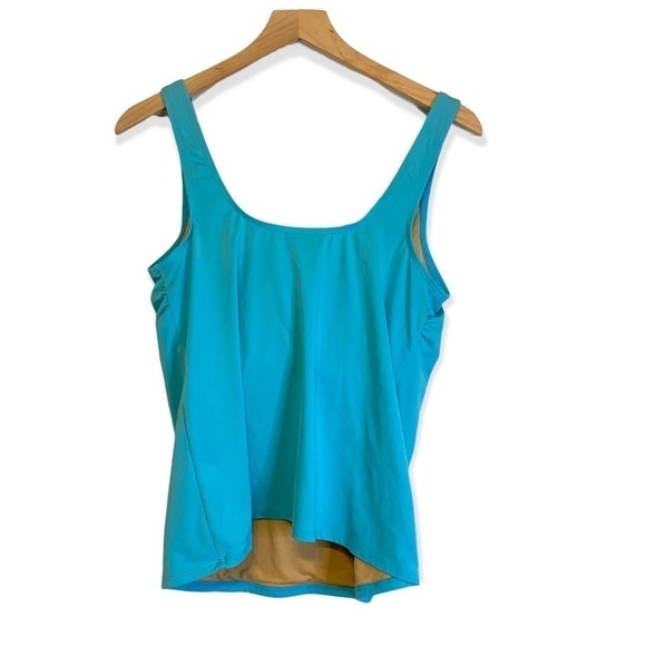 L L BEAN UPF 50+ one piece bikini top swimsuit size medium - Picture 3 of 7